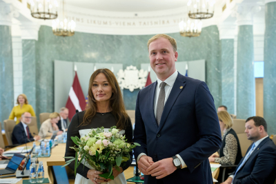 Ieva Šmite ar Viktoru Valaini