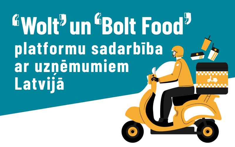 Wolt un Bolt Food platformu sadarbība ar uzņēmumiem Latvijā