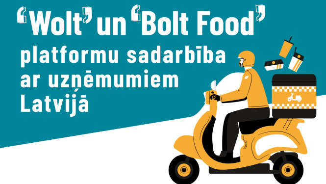 Wolt un Bolt Food platformu sadarbība ar uzņēmumiem Latvijā