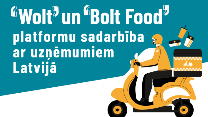 Wolt un Bolt Food platformu sadarbība ar uzņēmumiem Latvijā