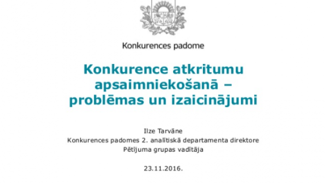 Konkurence atkritumu apsaimniekošanā – problēmas un izaicinājumi