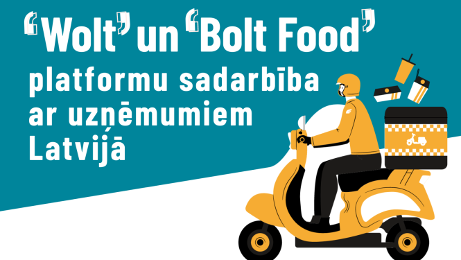 Wolt un Bolt Food platformu sadarbība ar uzņēmumiem Latvijā