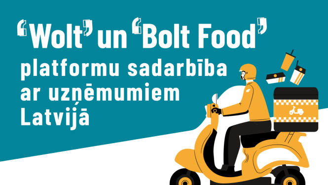 Wolt un Bolt Food platformu sadarbība ar uzņēmumiem Latvijā