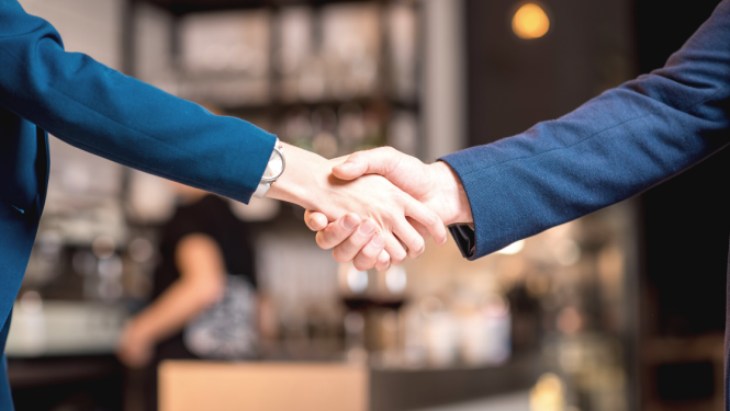 Business people sealing a deal