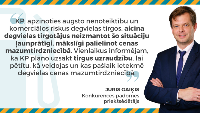 KP viedoklis par degvielas cenu kāpumu