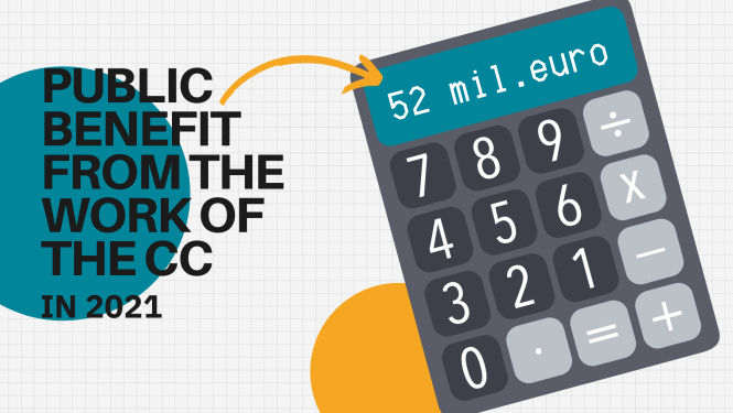 The public benefit from the work of the Competition Council in 2021 is 52 million euros shown in calculator