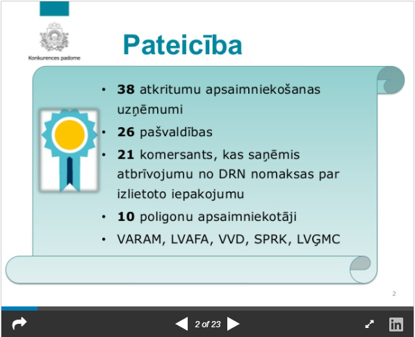 Konkurence atkritumu apsaimniekošanā – problēmas un izaicinājumi